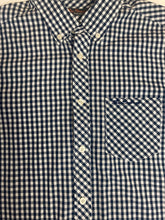 Vintage Ben Sherman black white gingham check long sleeve Mod skinhead retro punk shirt size small